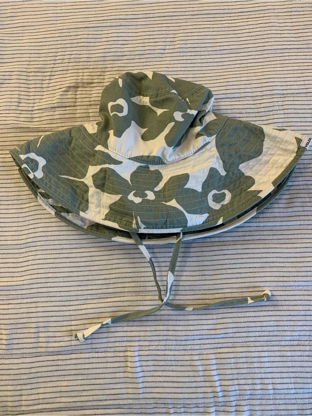 Volcom Green and White Camo Kids Bucket Hat